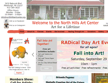 Tablet Screenshot of northhillsartcenter.com